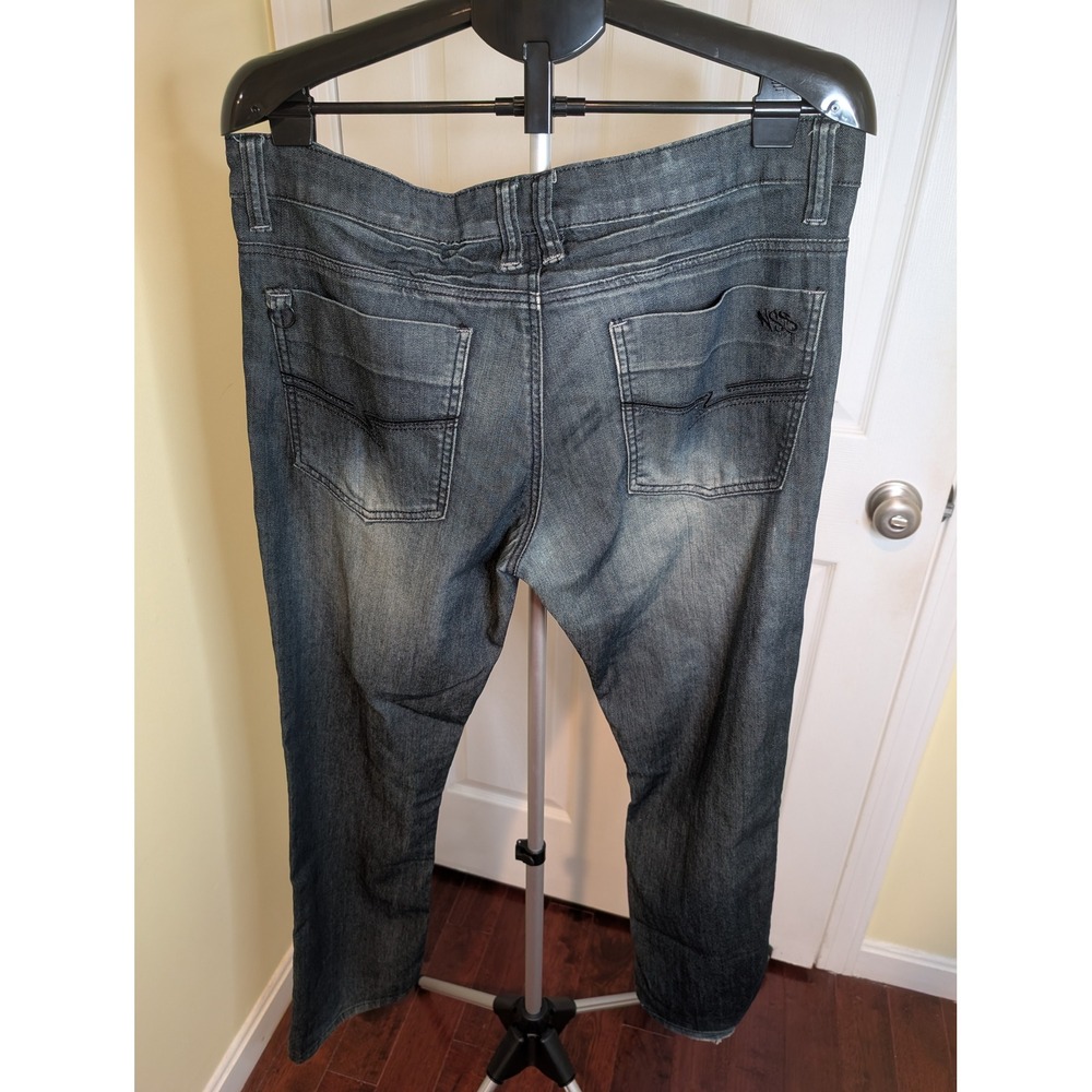 NSS Denim Jeans Dark Wash Whiskered Straight Leg 68D00377KU - Size 36 - Picture 3 of 8